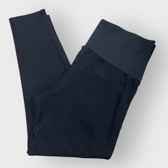 Maternal America Ladies Cropped Princess Seam Belly Support Maternity Leggings M - Picture 3 of 9